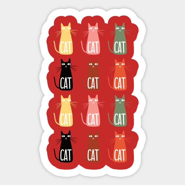 Group Of Cool Hepcat Cats Sticker by Sorry Frog